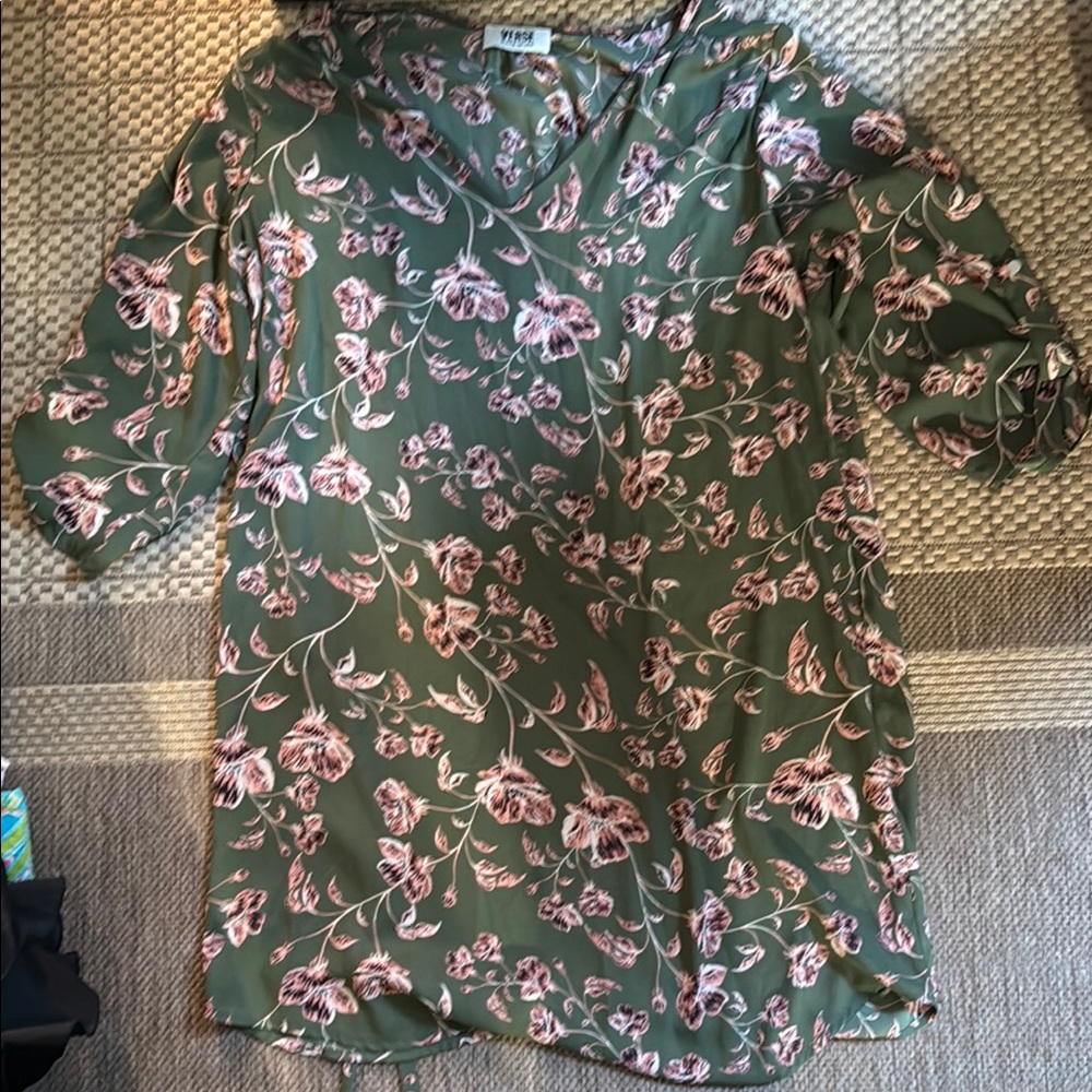 Floral Green Dress